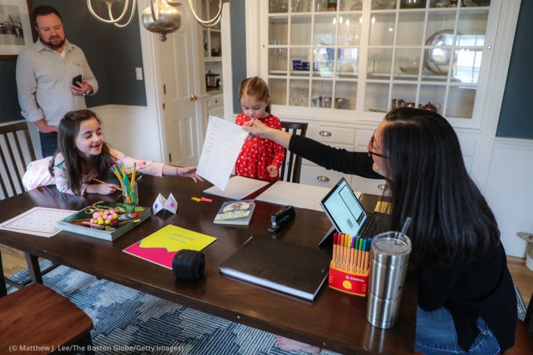 Families Work and Learn Together at Home