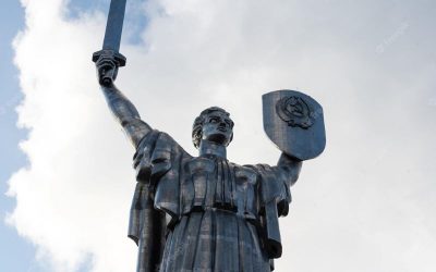view-motherland-giant-steel-monument-sculpture-kiev-ukraine