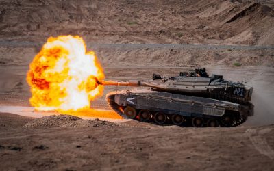 IDF Merkava Merk IV Tank Fire
