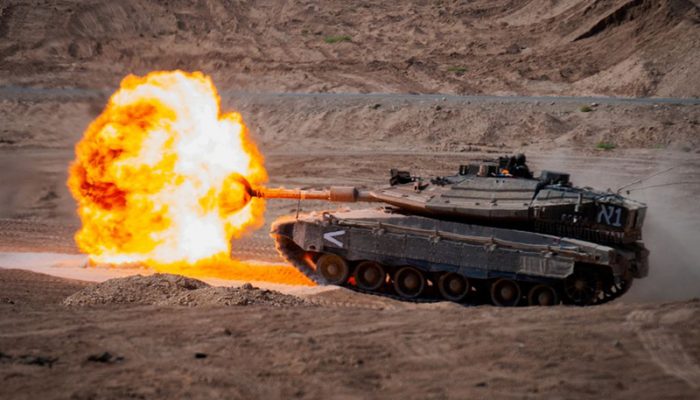 IDF Merkava Merk IV Tank Fire