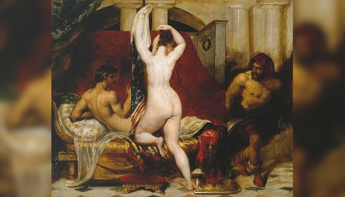 William_Etty_(1787-1849)_-_Candaules,_King_of_Lydia,_Shews_his_Wife_by_Stealth_to_Gyges,_One_of_his_Ministers,_as_She_Goes_to_Bed_-_N00358_-_Tate