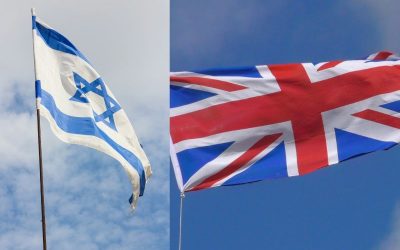 Brit and Israel flags