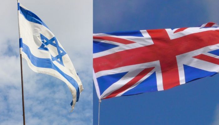 Brit and Israel flags