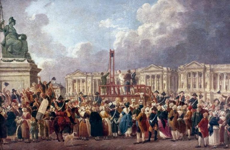 guillotine-execution-de-la-Revolution-canvas-paper-1793