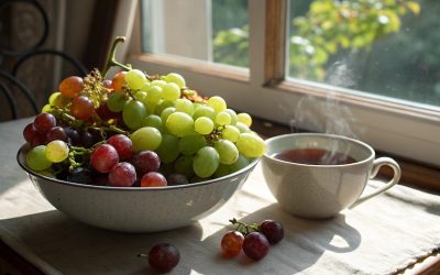 a-bowl-of-beautiful-green-and-red-grapes-on-a-tabl