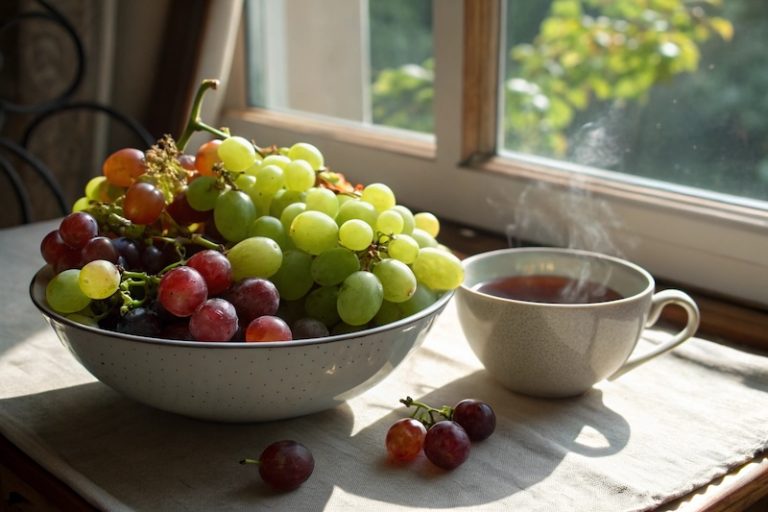 a-bowl-of-beautiful-green-and-red-grapes-on-a-tabl