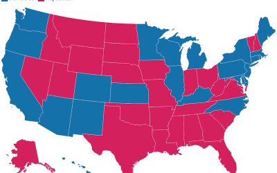 blue states map 2025