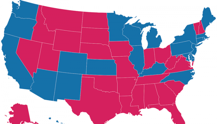 blue states map 2025