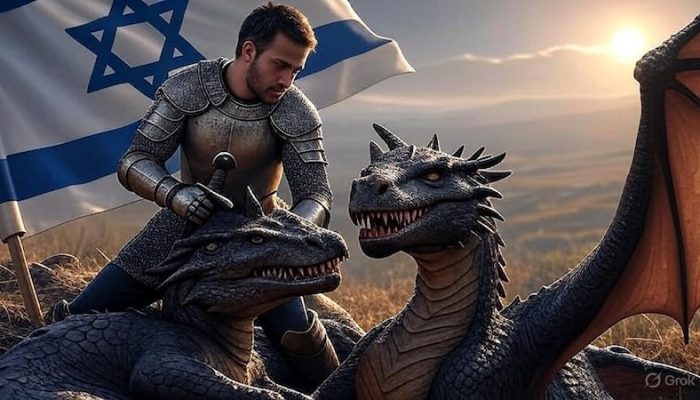 israel slayes a dragon