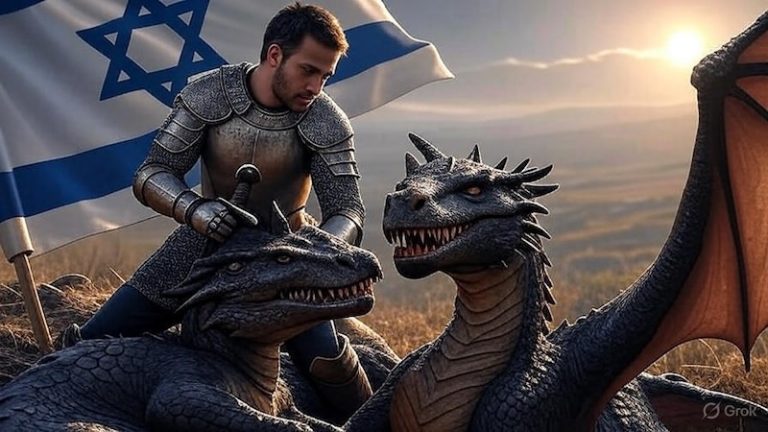 israel slayes a dragon