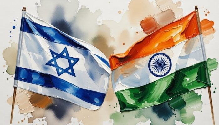 israel and India flagi
