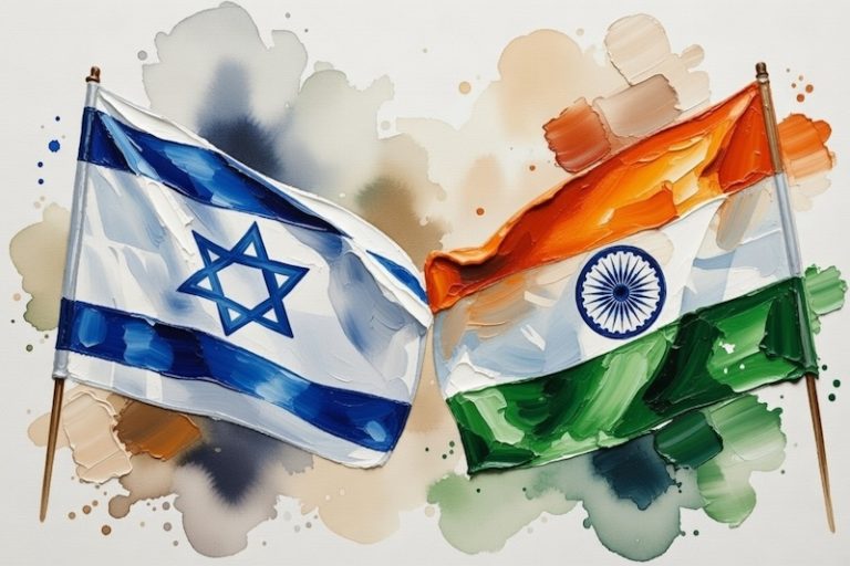 israel and India flagi