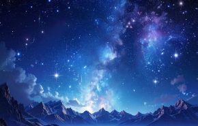 the bright night sky