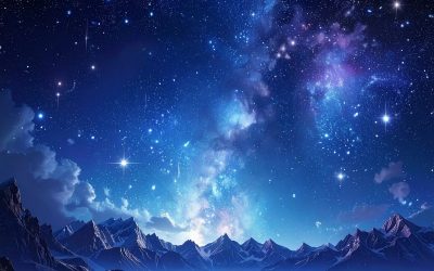 the bright night sky