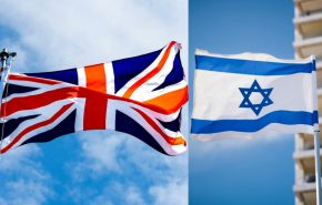 britain and israeli flagi
