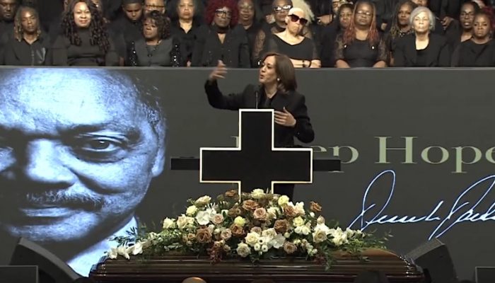 kamala speech at a funeral