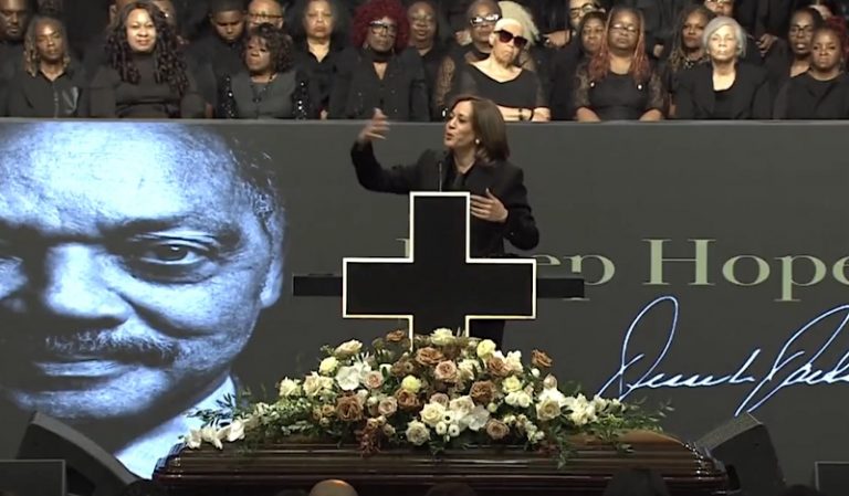 kamala speech at a funeral
