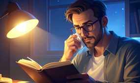 reading at night