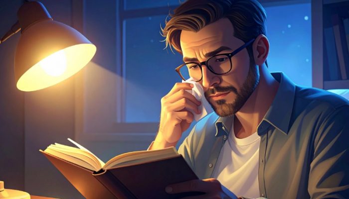 reading at night