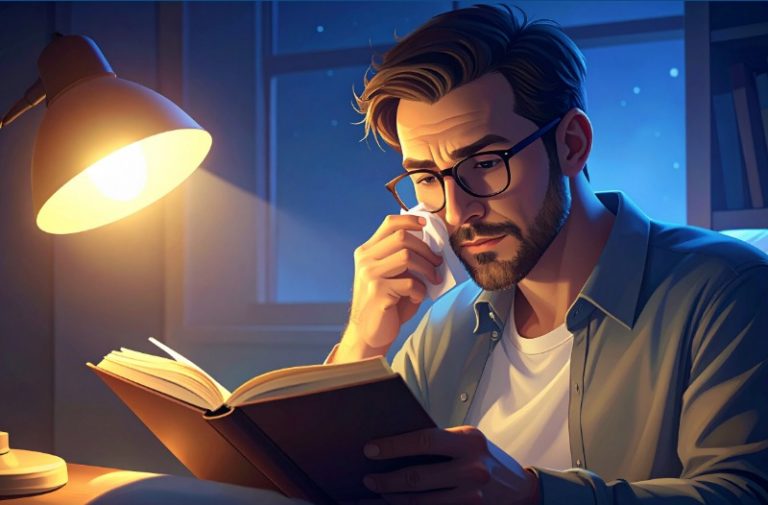 reading at night